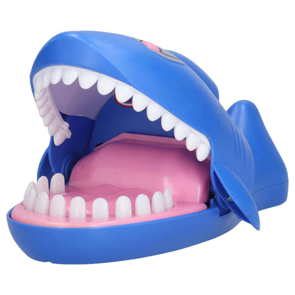 Shark Bite Game Biting Finger Pressing Shark Teeth Trick Toys with Light Laughter for Kids Party