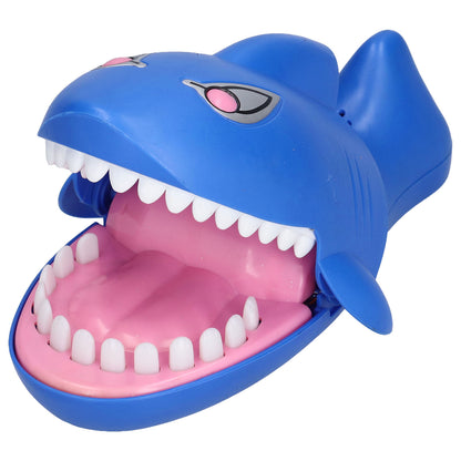 Shark Bite Game Biting Finger Pressing Shark Teeth Trick Toys with Light Laughter for Kids Party