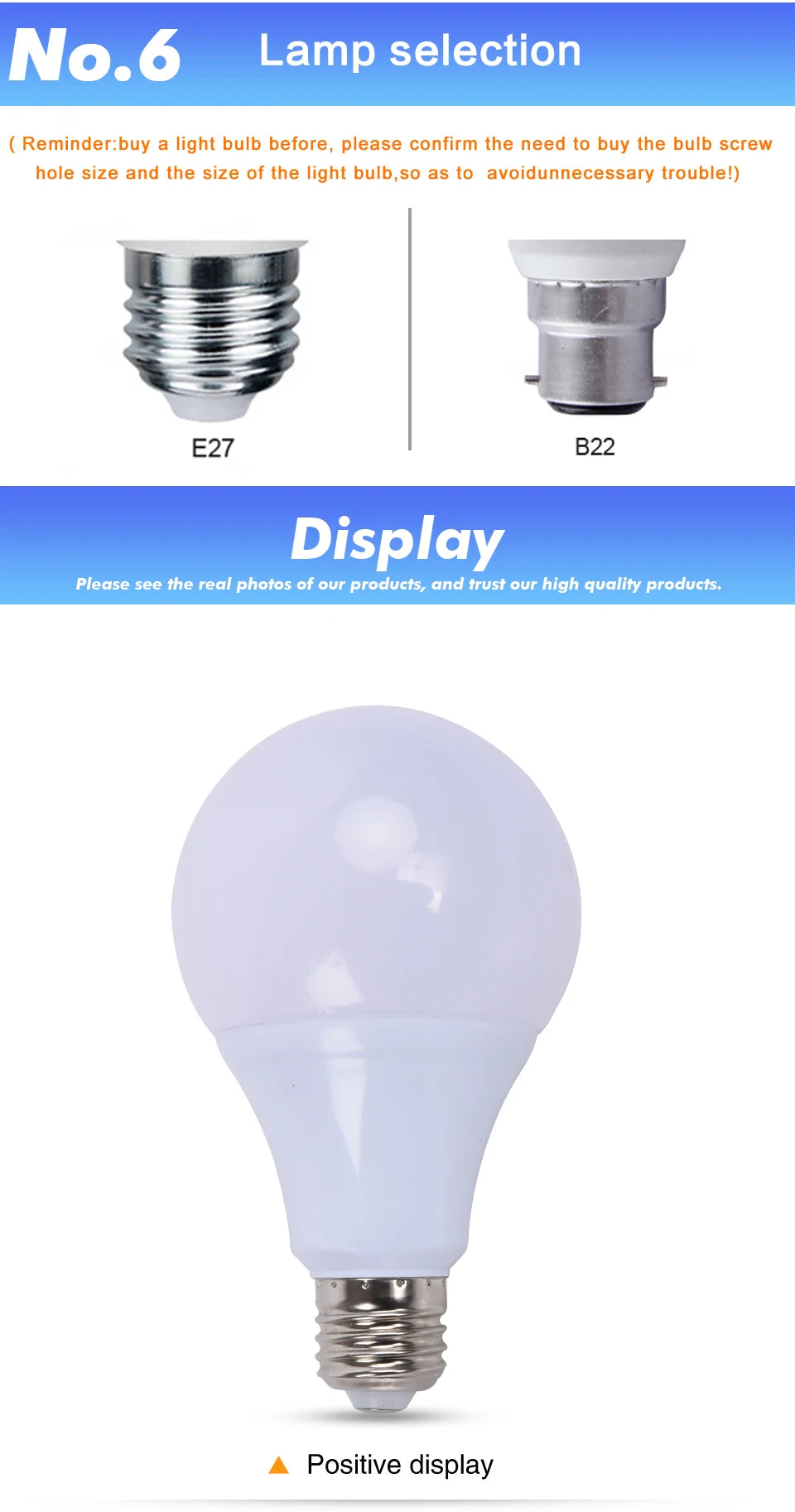 E27 LED Bulb – 3W-21W, AC 110V-240V, Cold White/Warm White Spotlight & Table Lamp