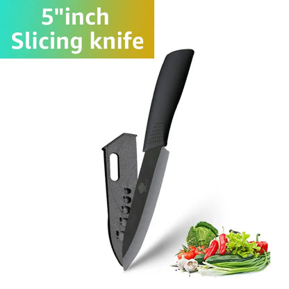 Set of Ceramic Kitchen Knives (3-6 inches) with Zirconia Blade