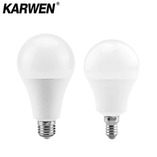 KARWEN E27/E14 LED Lamp Bulb – AC 220V-240V, 3W-20W Spotlight & Table Lamp Lighting