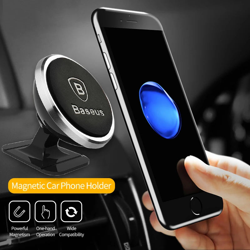 Baseus Magnetic Car Phone Holder, Strong Magnet Mount for iPhone & Samsung