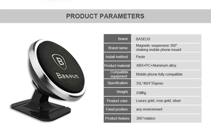 Baseus Magnetic Car Phone Holder, Strong Magnet Mount for iPhone & Samsung