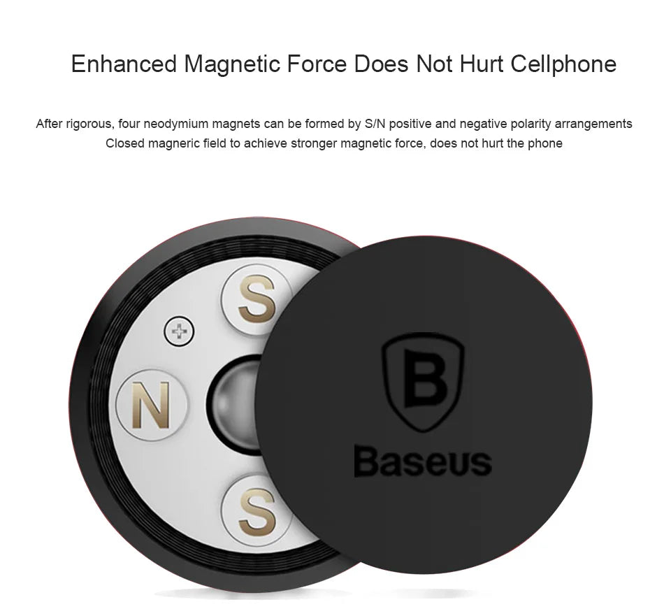 Baseus Magnetic Car Phone Holder, Strong Magnet Mount for iPhone & Samsung