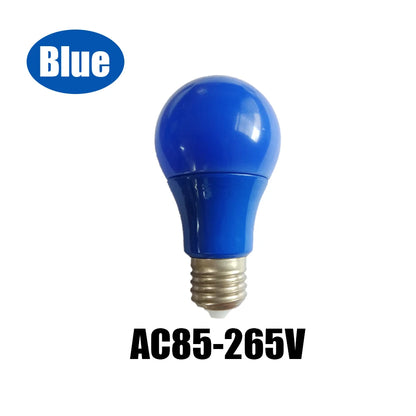 Colorful LED Bulb E27 – 3W-12W, Red, Blue, Green, Yellow, Pink, for KTV, Party & Home Decor