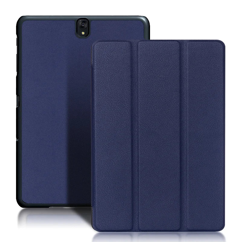 HUWEI Case For Samsung Galaxy Tab S3 9.7 Inch SM-T820 SM-T825 Tablet PU Leather Tri-Folding Stand Magnetic Flip Stand Cover Case