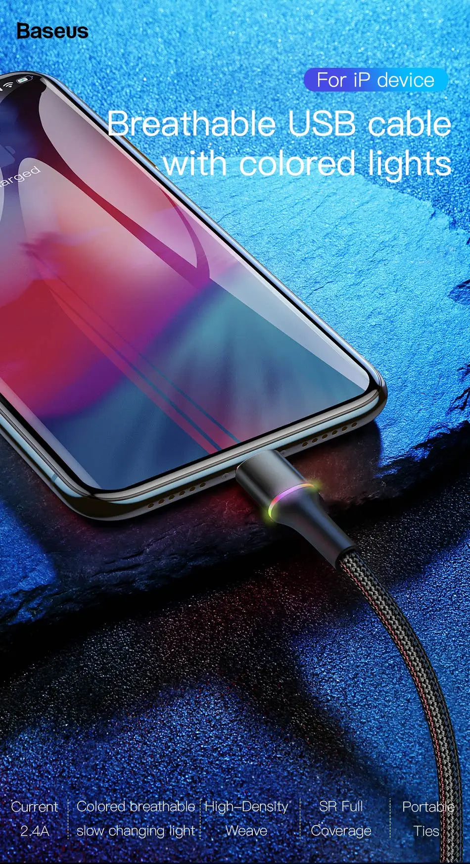 Baseus USB Cable – Fast Charging for iPhone, iPad & More