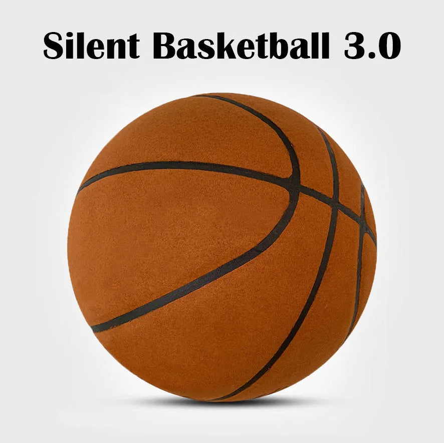 Silent Indoor Basketball, Size 7/5, Airless Foam, Quiet Dribbling Training Ball