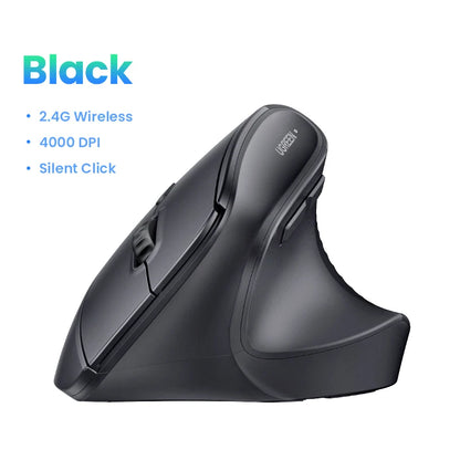 UGREEN Ergonomic Wireless Mouse – 2.4G, 4000DPI, Silent Buttons for PC & Mac