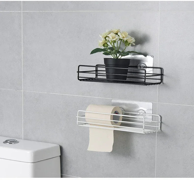 Wall-Mounted Corner Bathroom Shelf & Organizer with Drainage