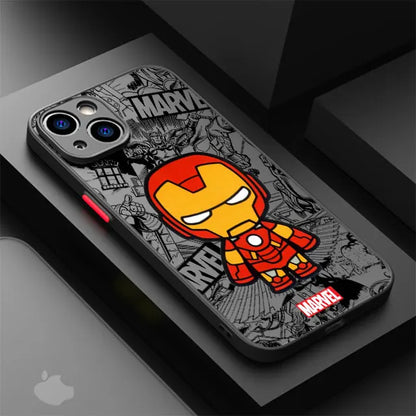 Cartoon Marvel Groot & Spiderman Shockproof Case for iPhone