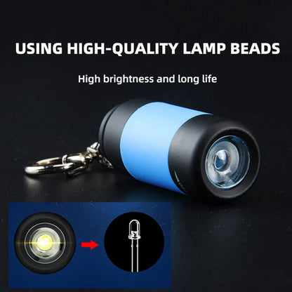 USB Rechargeable Mini LED Keychain Flashlight