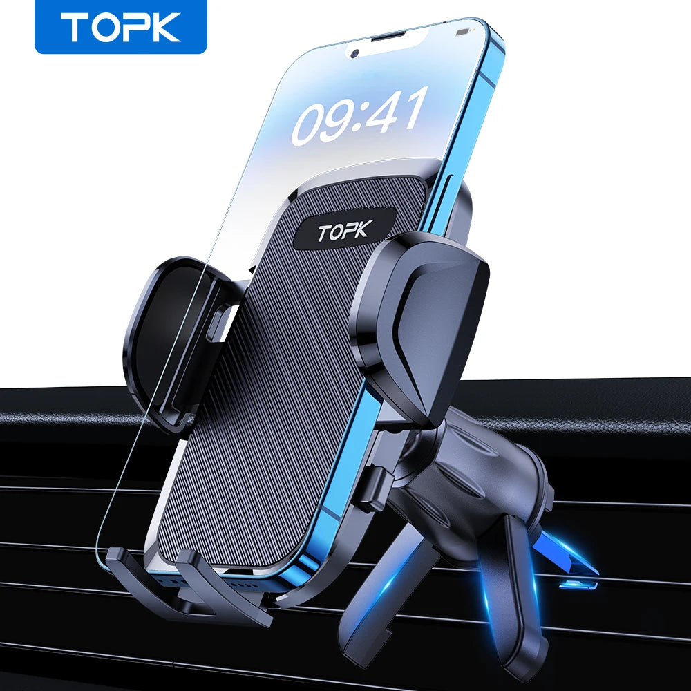 TOPK Universal Gravity Car Phone Holder, Air Vent Clip Mount Stand