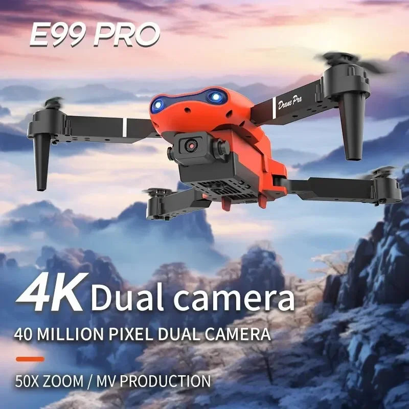 2024 E99Pro 4K RC Drone with HD Camera, Foldable WIFI FPV Helicopter