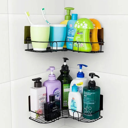 Wall-Mounted Corner Bathroom Shelf & Organizer with Drainage