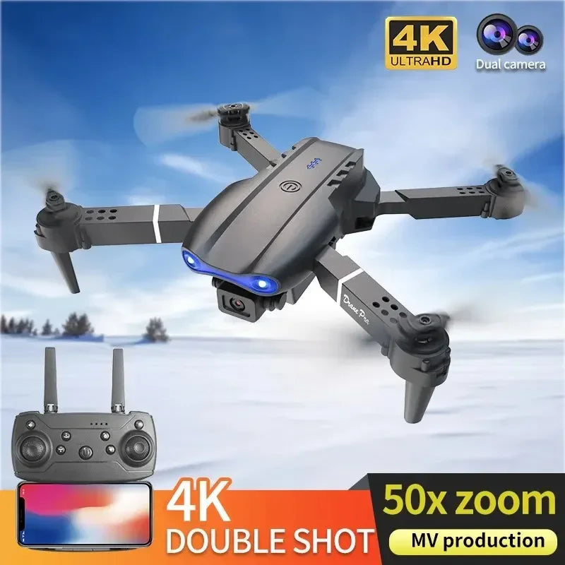 2024 E99Pro 4K RC Drone with HD Camera, Foldable WIFI FPV Helicopter