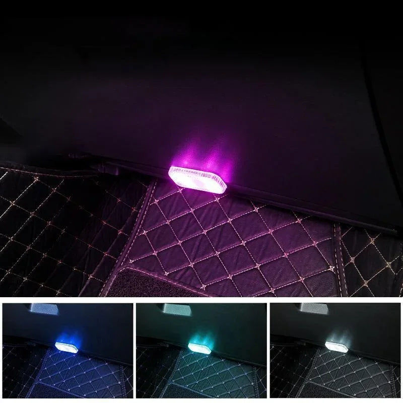 Wireless USB LED Car Interior Lights, Rechargeable Neon Accent Lamps