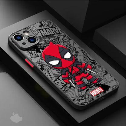 Cartoon Marvel Groot & Spiderman Shockproof Case for iPhone