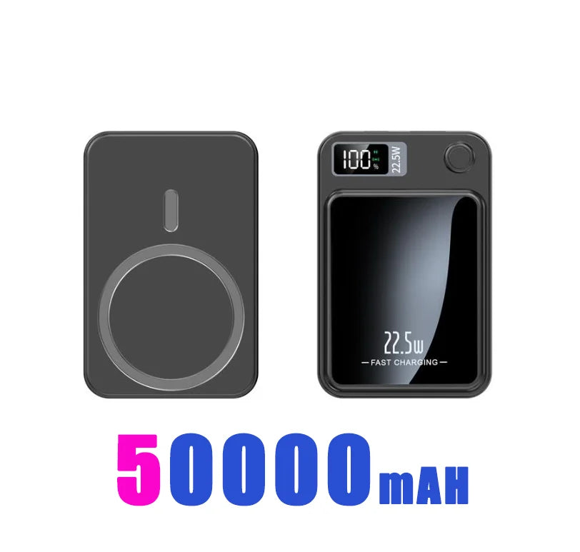 100000mAh Magnetic Wireless Power Bank, 22.5W Fast Charging for iPhone, Samsung, Xiaomi