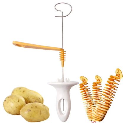 Stainless Steel Potato Spiral Slicer Cutter for Kitchen