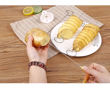 Stainless Steel Potato Spiral Slicer Cutter for Kitchen