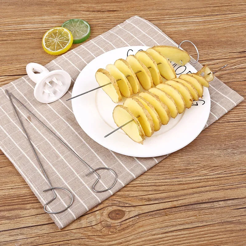 Stainless Steel Potato Spiral Slicer Cutter for Kitchen