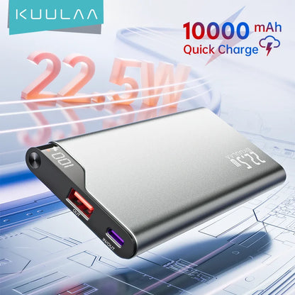 KUULAA 10000mAh Power Bank, 22.5W Fast Charging Portable Charger