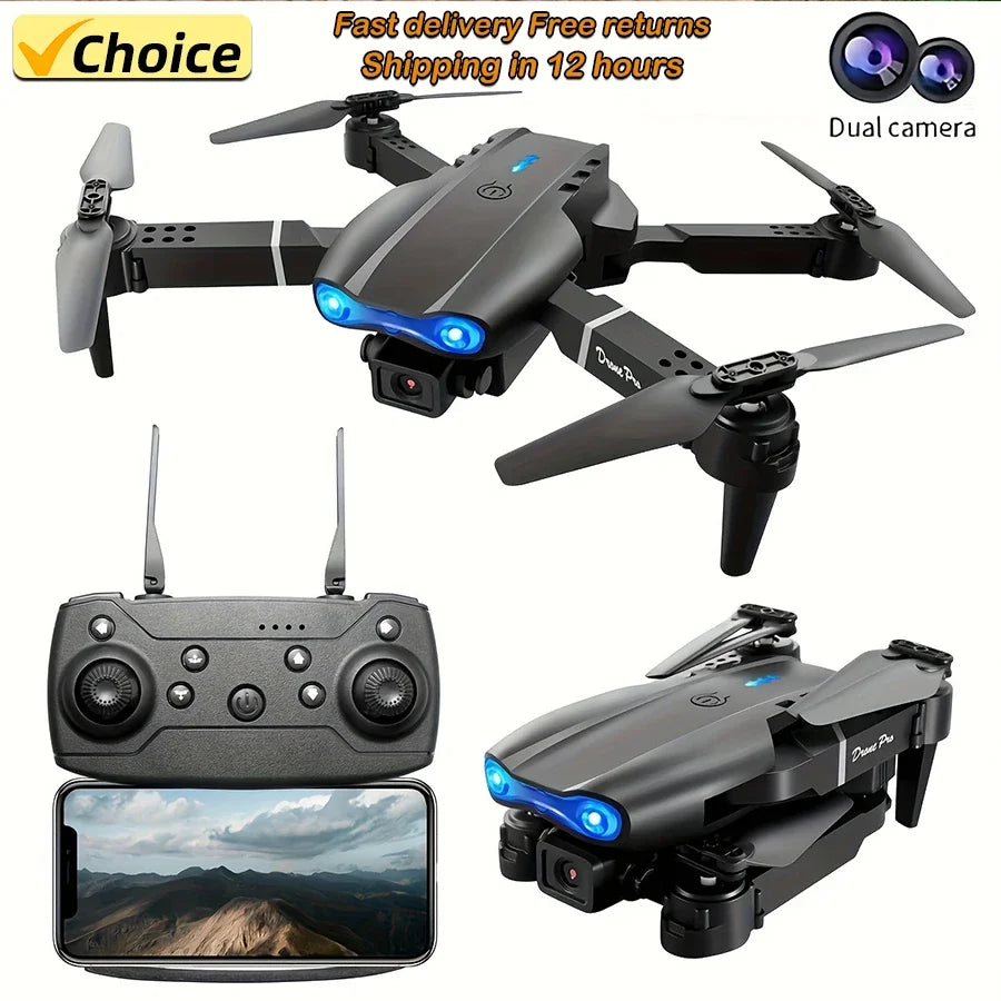 2024 E99Pro 4K RC Drone with HD Camera, Foldable WIFI FPV Helicopter