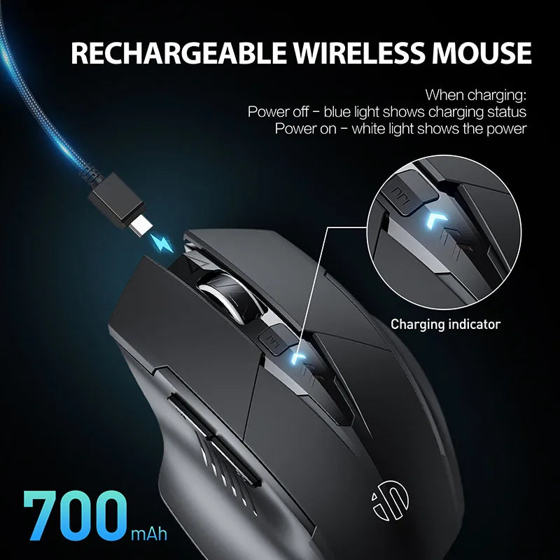 INPHIC F1 Wireless Mouse – Ergonomic, Rechargeable, Silent for Laptop & Desktop