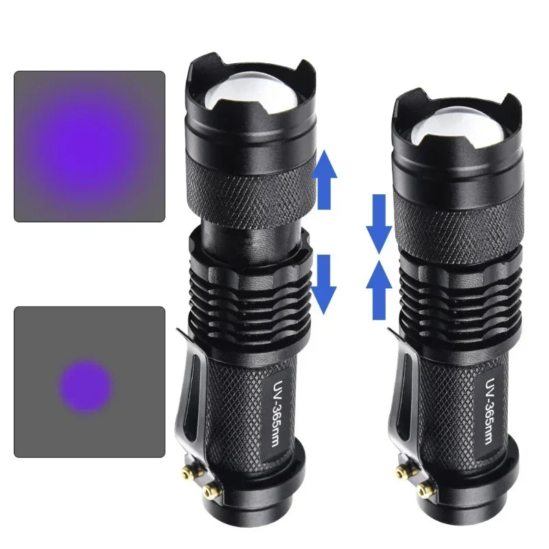 UV LED Flashlight Mini Inspection Torch 395/365nm