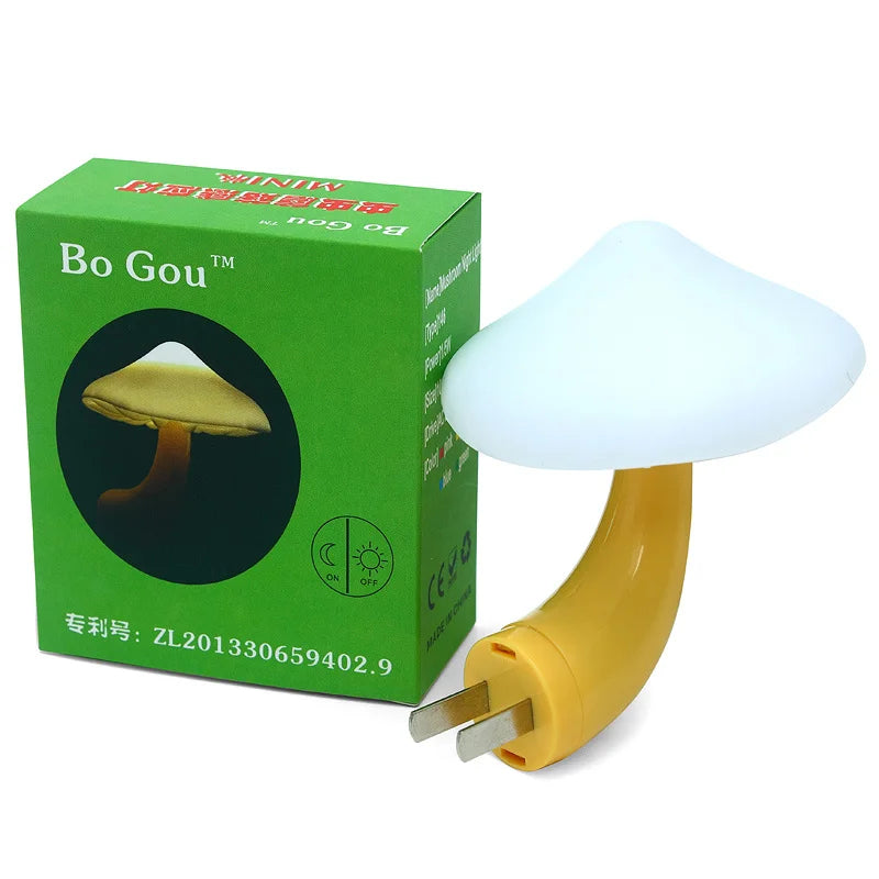 Mushroom LED Night Light with Automatic Sensor for Bedroom and Toilet