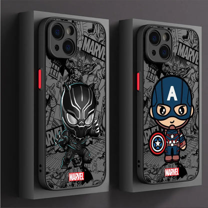 Cartoon Marvel Groot & Spiderman Shockproof Case for iPhone