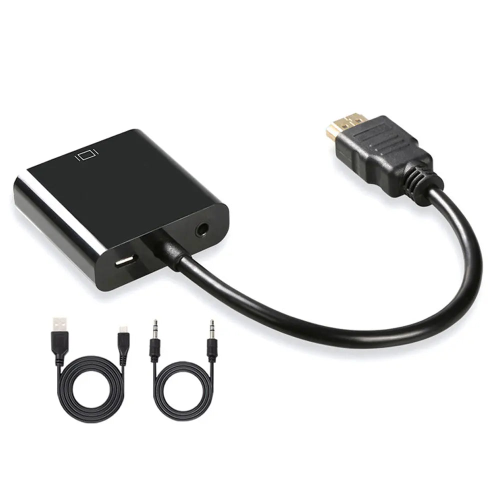 HD 1080P HDMI to VGA Adapter for Laptop/PC/TV