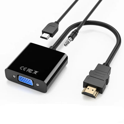 HD 1080P HDMI to VGA Adapter for Laptop/PC/TV