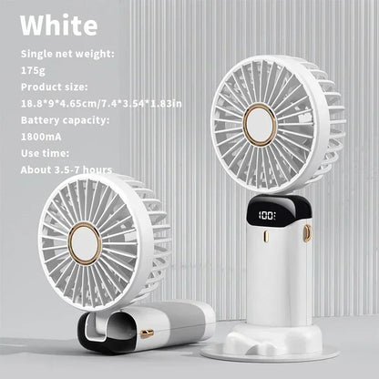 Portable Rechargeable Neck Fan with USB & Cooling Blades