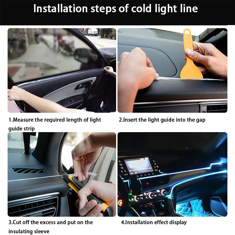 GlowEdge LED Ambient Light Strips for Car Interior