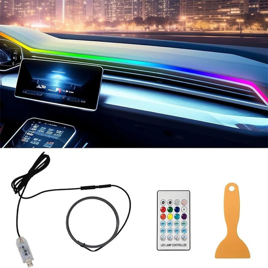 RGB LED Car Interior Ambient Lights – App-Controlled USB Dashboard Strips