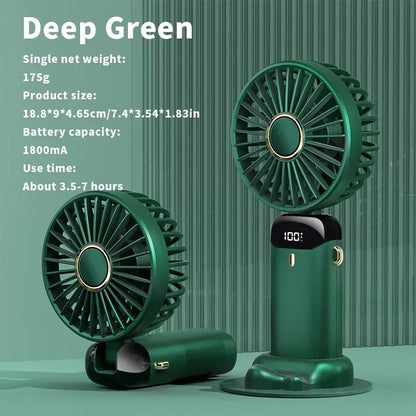 Portable Rechargeable Neck Fan with USB & Cooling Blades