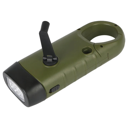 Emergency Hand Crank Power Bank & LED Flashlight