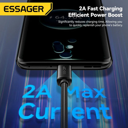 Essager 3M Micro USB Cable – 2A Fast Charging for Xiaomi, Samsung & More