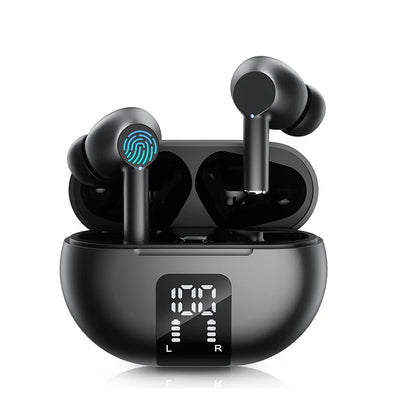 Bluetooth 5.3 Wireless Earbuds with 60H Playback, Mic & Noise Cancellation