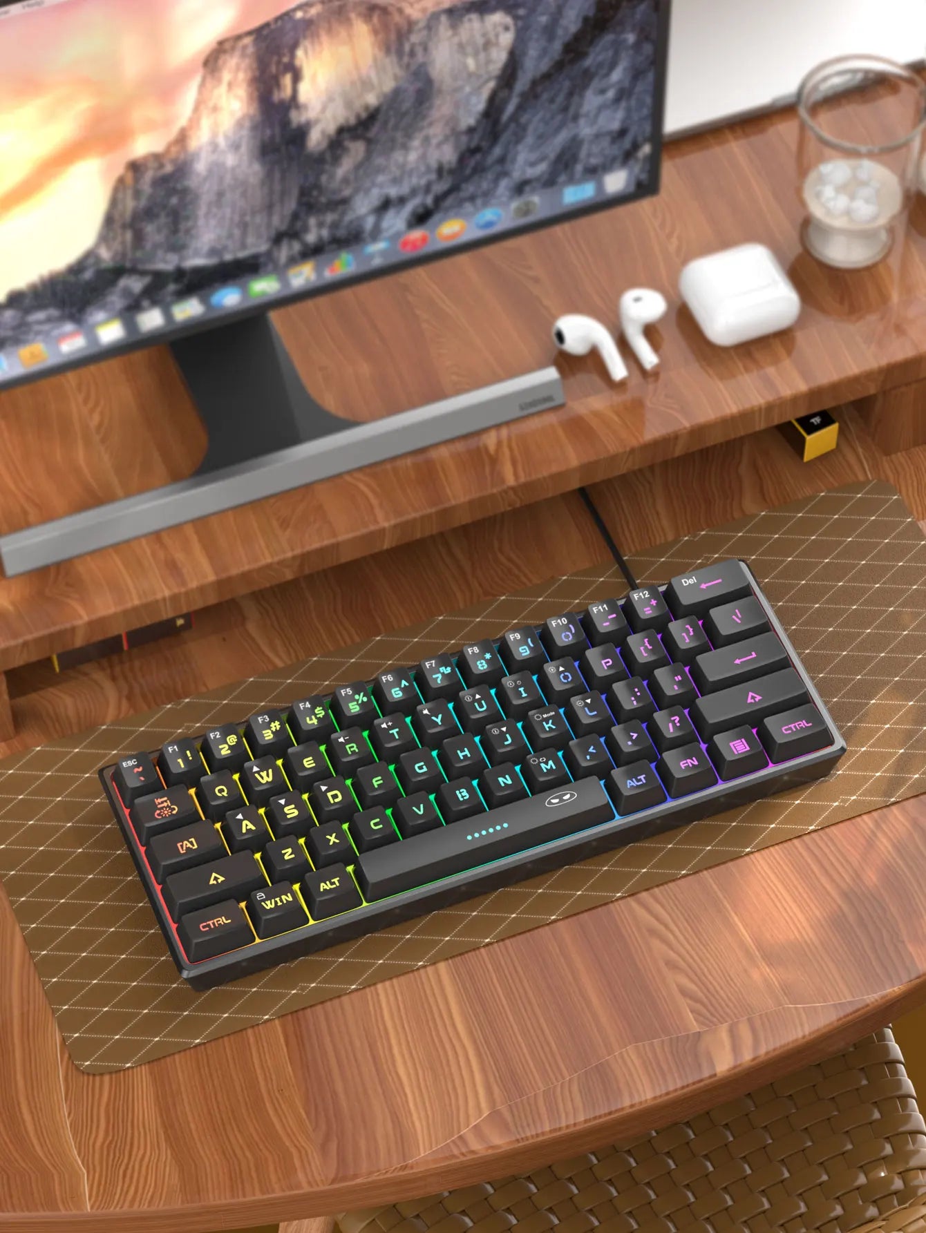 MageGee TS91 60% RGB Gaming Keyboard – Compact, Ergonomic, Waterproof