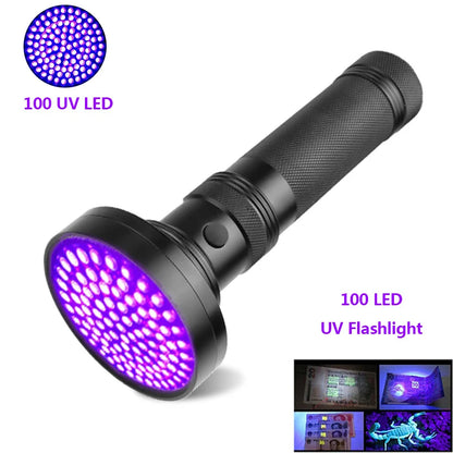 UV Flashlight 21/51/100 LED 395nm for Pet Stains & Bugs