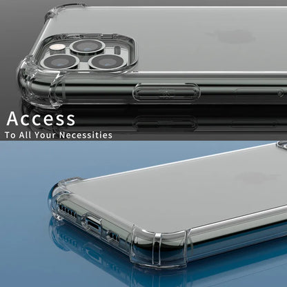 Shockproof Clear Case for iPhone 15 14 13 12 11 Pro Max & More