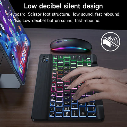 Wireless Bluetooth Mini Keyboard & Mouse for Android, iOS, Windows with Backlight