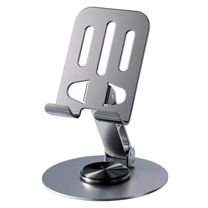 All-Metal 360° Rotating Phone Holder, Stable Folding Double-Shaft Design