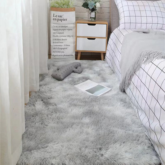 Soft Fluffy Area Rug Non-Slip Tie-Dyed Shaggy Carpet for Bedroom and Living Room