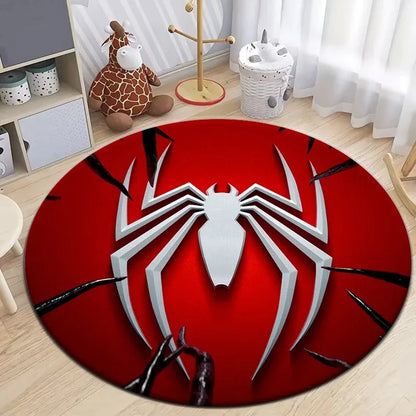 Spiderman Round Non-Slip Carpet for Kids’ Room and Play Area