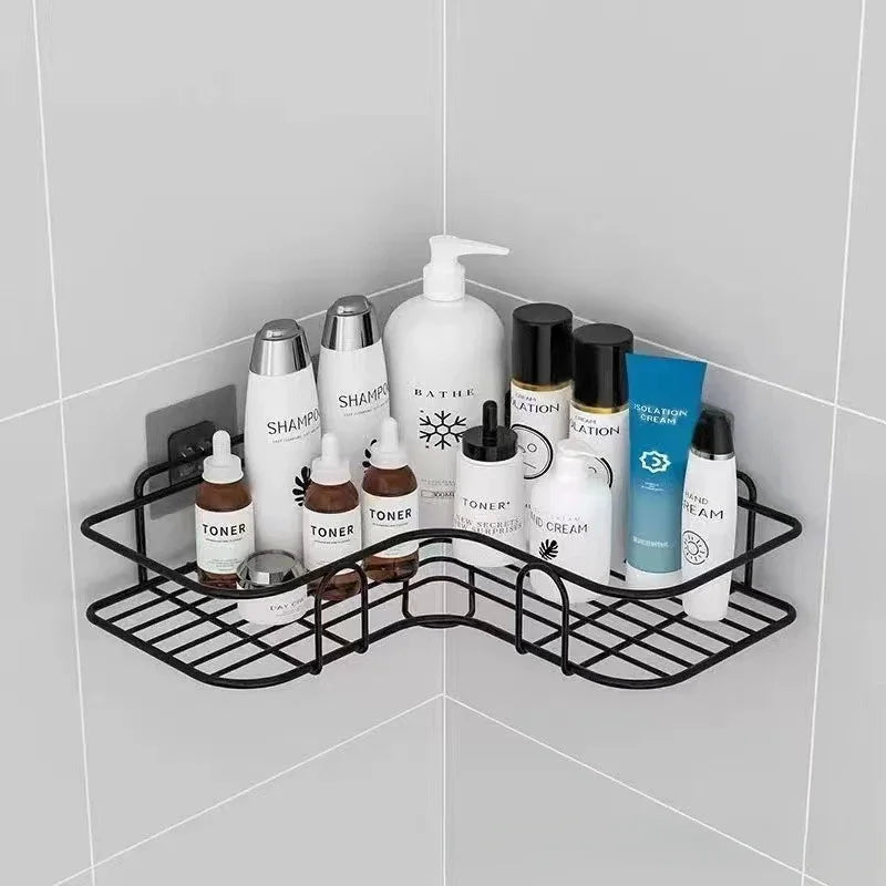 Wall-Mounted Corner Bathroom Shelf & Organizer with Drainage