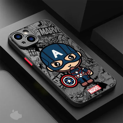 Cartoon Marvel Groot & Spiderman Shockproof Case for iPhone